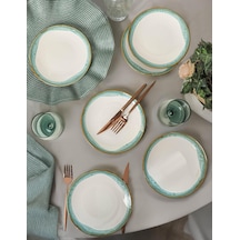 Turkuaz Wave Ege Pasta Tabağı 20 Cm 6 Adet Q81 Çok Renkli