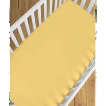 Naturel Cotton 100x150 CM Lastiksiz Sarı Bebe Çarşafı Bed Sheet For Baby
