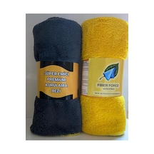 Fiberforce Kurulama Bezi Çift Taraflı 4 Lü Set 45 60 Sarı Gri