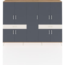 Arges Dolap 12 Raflı 2 Çekmeceli 8 Kapaklı 220x30x163 Çam-antrasit/aytaşı Antrasıt/aytası - Atlas Çam Arges Dolap 12 Raflı 2 Çekmeceli 8 Kapaklı 220x30x163 Çam-antrasit/aytaşı Antrasıt/aytası - Atlas Çam