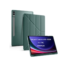 Samsung Uyumlu Galaxy Tab S10 Fe+ Plus Kılıf Kalem Bölmeli Trifolding Case X620 X626 Kapaklı