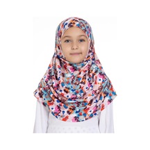 Hürrem Bone Bebe Mavisi Pratik Hazır Geçmeli Genç Tesettür Bone Jakar Desenli Pileli Kendinden Boneli 2407 11 Bebe Mavisi