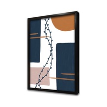 Sarmaşık Ve Modern Desenler Çerçeveli Mdf Tablo-173768