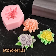 Py1002675 - Silikon Kalıp Mum Kalıbı Çiçek Demeti Renksiz
