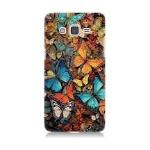 Samsung Galaxy Grand Prime Uyumlu Pastel Renkli Kelebekler Desenli Silikon Kılıf