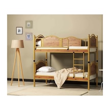 Reyo Avangard Genç Çocuk Odası Ahşap Başlıklı Metal Ra