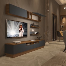 Decoraktiv Trendstyle 5220s Mdf Tv Ünitesi Tv Sehpası - Ceviz Antrasit Ceviz - Antrasit