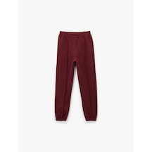 Koton Beli Lastikli Şardonlu Basic Jogger Eşofman Altı Bordo 6wkg40102ak Bordo
