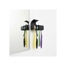 Kendinden Yapışkanlı Hijyenik Diş Fırçası Asacağı Askılığı Askılık Diş Fırçalık Banyo Organizer Siya Çok Renkli