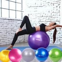 65 CM Pilates Topu Kalın Büyük Boy Pilates Topu Mor