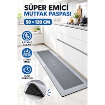 Büyük Boy Sihirli Su Emici Tabanlı Uzun Paspas 50 X 120 Cm Süper Emici Kaymaz Tabanlı Uzun Paspas Banyo Paspas - Mutfak Paspas Çok Renkli