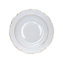 Hazan Altın Yaldız Çukur Tabak 22cm Açık