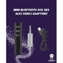 Bluetooth Aux Adaptör 3.5mm Ses Girişi İçin Kablosuz Dönüştürücü, 10m Menzil