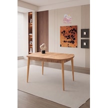 Kelebek Gizli Kaşıklıklı Açılır Mdf Masa Mutfak,salon,yemek Odası Masası 80x140 Cm Dişbudak - Siyah