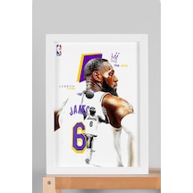 Lebron James Çerçeveli Tablo - The King Nba Posteri Tablo
