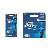 Bıc Hybrid 3 1 Sap & 4 Başlık Erkek Tıraş Bıçağı Ve 4'lü Yedek Tıraş Bıçağı Kartuşu Seti