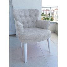 Azra Mobilya Berjer-koltuk-berjer Koltuk-balkon Koltuğu -çay Seti Koltuk -keten - Krem Krem
