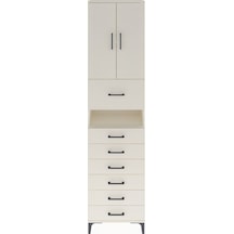 Arges Dolap 3 Raflı 6 Çekmeceli 2 Kapaklı 60x30x243 Aytaşı-aytaşı Aytası