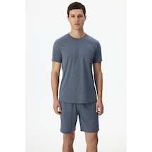 Penti Soft Indigo Şort Pijama Takımı Indigo Melanj