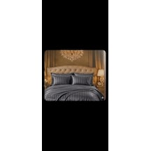 Deluxe Saten Nevresim Takımı Antrasit, Tek Kişilik Diğer