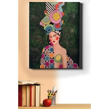 Webstyle Sayılarla Boyama Seti Kasnaklı Rengarenk Elbiseli Kadın 40 X 50 Cm