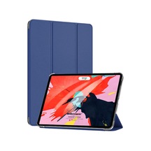 Apple İpad Pro 12.9 2022 6. Nesil İçin Kılıf A2436-a2764-a2437-a2766 Slim Translucent Back Smart Cover Lacivert İpad Pro 12.9 2022 İle Uyumlu Kılıf - Lacivert