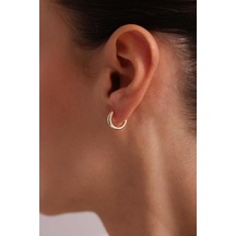 Altın Du Z Oval Halka Ku Pe 1.2 Cm 3mm