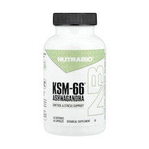 Nutrabio, Ksm-66 , As-hw-aga-ndha, 60 Capsules 600 Mg Per Capsule