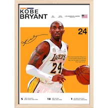 Kobe Bryant Black Mamba Ahşap Çerçeveli Poster Tablo Premium Dekor