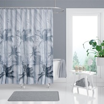 Banyo Duş Perdesi 5104 120x200 Perde Borusu Askı Aparatı 90x130 Hediyeli Çok Renkli