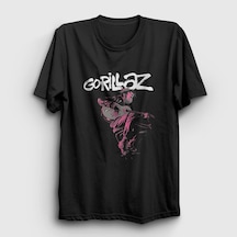 Presmono Unisex Hollow Gorillaz T-shirt Siyah