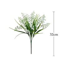 Yapay Çiçek Müge Çiçeği Sazlı Beyaz Çan Çiçeği Lily Of The Valley Demet