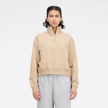 New Balance Lifestyle Kadın Sweatshirt Krem Krem