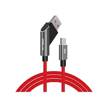 Hytech Hy-x215 3a Micro Usb 1m Kırmızı Data + Sarj Kablosu Kdo