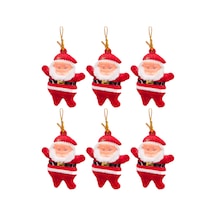 Yılbaşı Çam Ağacı Süsü Noel Baba 6'lı
