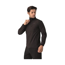 Crozwise Petekli Kumaş - Erkek Likralı Siyah Sweatshirt - 6034-10 Siyah