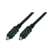 Firewire 400 Ieee 1394 Kablo, 4 Pin Erkek / 4 Pin Erkek, 1.80 Metre, Awg: 28, Ieee 1394-2008, Ul, Siyah Renk -18619