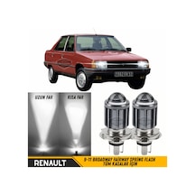 Renault 9-11 Broadway Fairway Spring Flash Tüm Kasalar İçin Uyumlu Mercekli Far Ampulü Led Xenon Beyaz Renk Far Şimşek Etkili Csp Led Lamba Uzun Kısa