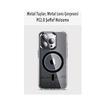 Joko Apple İphone 15 Pro Max Kılıf Crystal Magsafe Kapak - Şeffaf 0.2M-Çok Renkli