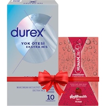 Durex Yok Ötesi Ekstra İnce Ekstra His 10'lu Prezervatif + Humanlife 5 Gr X 10 Çilek Aromalı Jel Lubricant