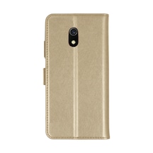 Xiaomi Redmi A8 Trend S Plus Kapaklı Kılıf - Gold