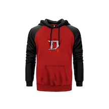 Diablo Iv For Logo Kırmızı Renk Reglan Kol Sweatshirt Kırmızı