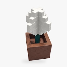 Piksel Alyum Biblo - 3d Baskı, Minecraft Esintili Beyaz