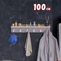 Modilayn Kedi Serisi 96,4x18 Cm 6'lı Set 18 Kancalı Banyo Askısı Ekstra Düzen Ve Yer Tasarrufu Beyaz - Cordoba
