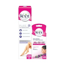 Veet Pure Tüy Dökücü Krem 200 ML + Easy Gelwax Sir Ağda Bantları 20'li
