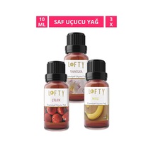 Lofty Çilek Muz Vanilya Smoothie Uçucu Yağ Buhurdanlık Esansı Oda Kokusu 10 ML
