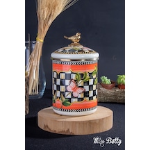 Miss Betty Paradise Emaye Kavanoz 15 Cm Çok Renkli
