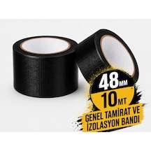Sanplaza Siyah Tamir ve İzolasyon Bandı 48mm 10mt Suya Dayanıklı Duct Tape Sırdırmazlık Bandı 2 Adet -