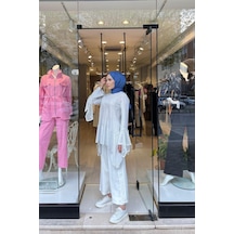 24ss79001 Beys Desıgn Payet Şık Takım Mavi