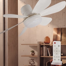 Led Tavan Vantilatörü - Avize - 52 Cm - Zaman Ayarlı - Uzatma Duy Aparatlı